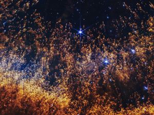 Preview wallpaper nebula, stars, galaxy, particles, universe, space