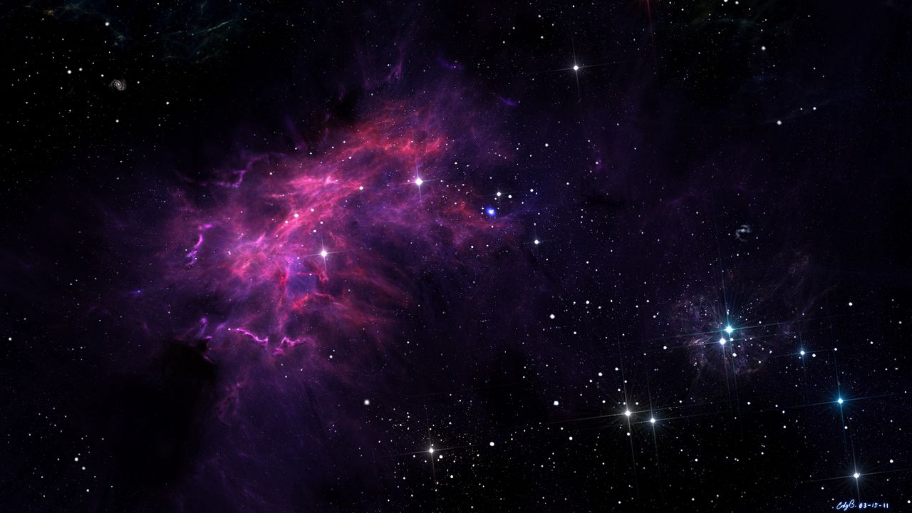 Wallpaper nebula, stars, galaxy, universe, space