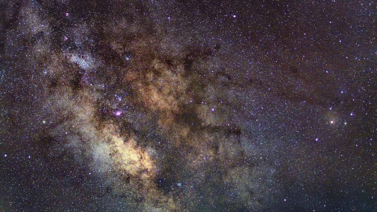 Wallpaper nebula, stars, galaxy, space, glow