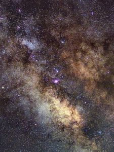 Preview wallpaper nebula, stars, galaxy, space, glow