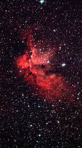 Preview wallpaper nebula, stars, galaxy, red