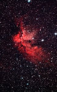 Preview wallpaper nebula, stars, galaxy, red