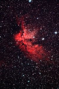 Preview wallpaper nebula, stars, galaxy, red