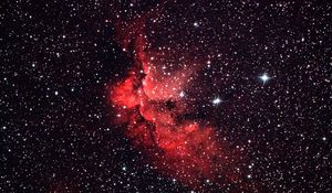 Preview wallpaper nebula, stars, galaxy, red
