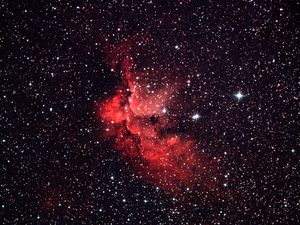 Preview wallpaper nebula, stars, galaxy, red