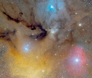 Preview wallpaper nebula, stars, galaxy, glow, space