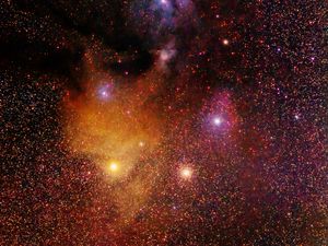 Preview wallpaper nebula, stars, galaxy, glow, universe