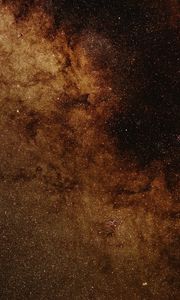 Preview wallpaper nebula, stars, galaxy, space, brown