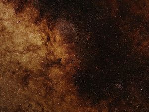 Preview wallpaper nebula, stars, galaxy, space, brown