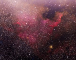 Preview wallpaper nebula, stars, galaxy, space, pink