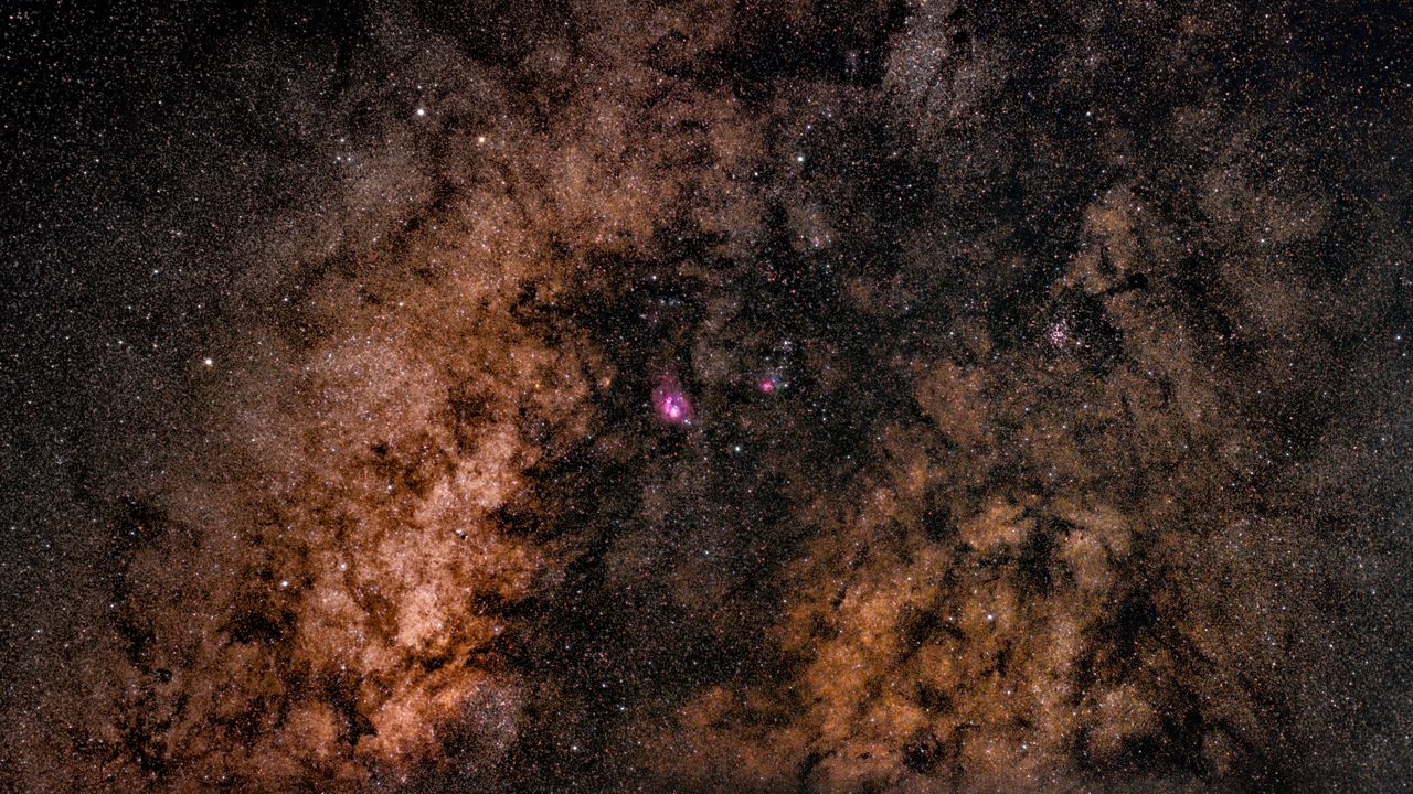 Wallpaper nebula, stars, galaxy, glow, universe, space