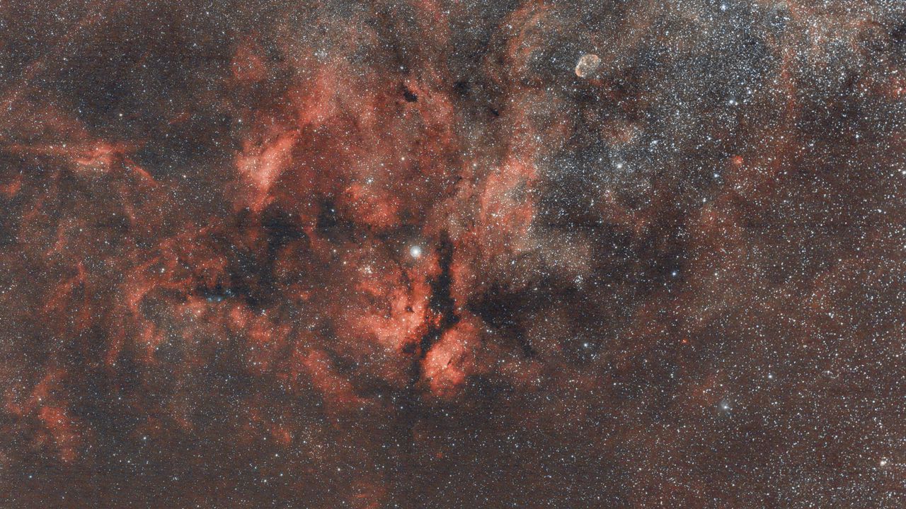 Wallpaper nebula, stars, galaxy, glow, space, astronomy