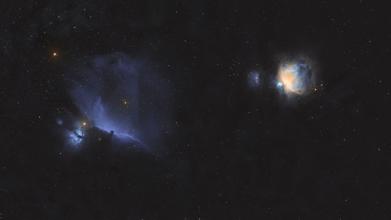 Wallpaper nebula, stars, glare, galaxy, space