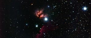Preview wallpaper nebula, stars, glare, space, black