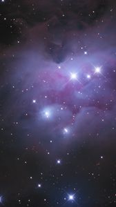 Preview wallpaper nebula, stars, glare, space, purple