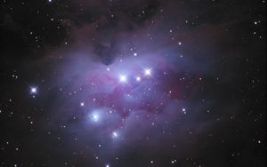 Preview wallpaper nebula, stars, glare, space, purple