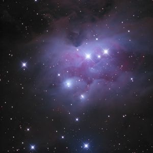 Preview wallpaper nebula, stars, glare, space, purple