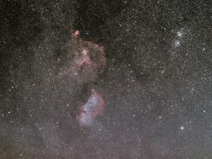 Preview wallpaper nebula, stars, glare, glow, space