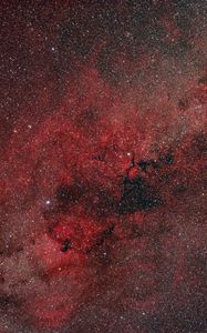 Preview wallpaper nebula, stars, glare, red, space