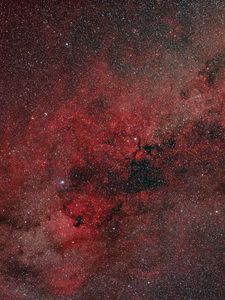 Preview wallpaper nebula, stars, glare, red, space