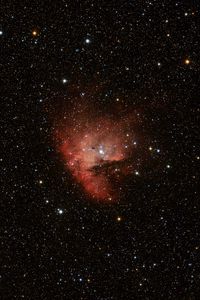 Preview wallpaper nebula, stars, glare, space, red, dark