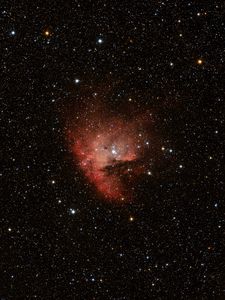 Preview wallpaper nebula, stars, glare, space, red, dark