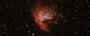 Preview wallpaper nebula, stars, glare, space, red, dark