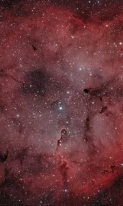 Preview wallpaper nebula, stars, glitter, red, dark, space