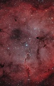 Preview wallpaper nebula, stars, glitter, red, dark, space