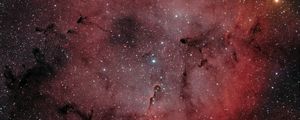 Preview wallpaper nebula, stars, glitter, red, dark, space