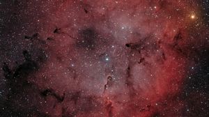 Preview wallpaper nebula, stars, glitter, red, dark, space