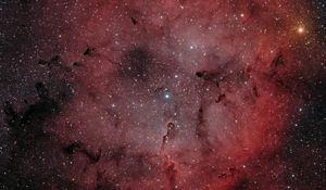 Preview wallpaper nebula, stars, glitter, red, dark, space