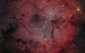 Preview wallpaper nebula, stars, glitter, red, dark, space