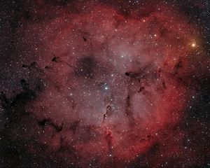 Preview wallpaper nebula, stars, glitter, red, dark, space