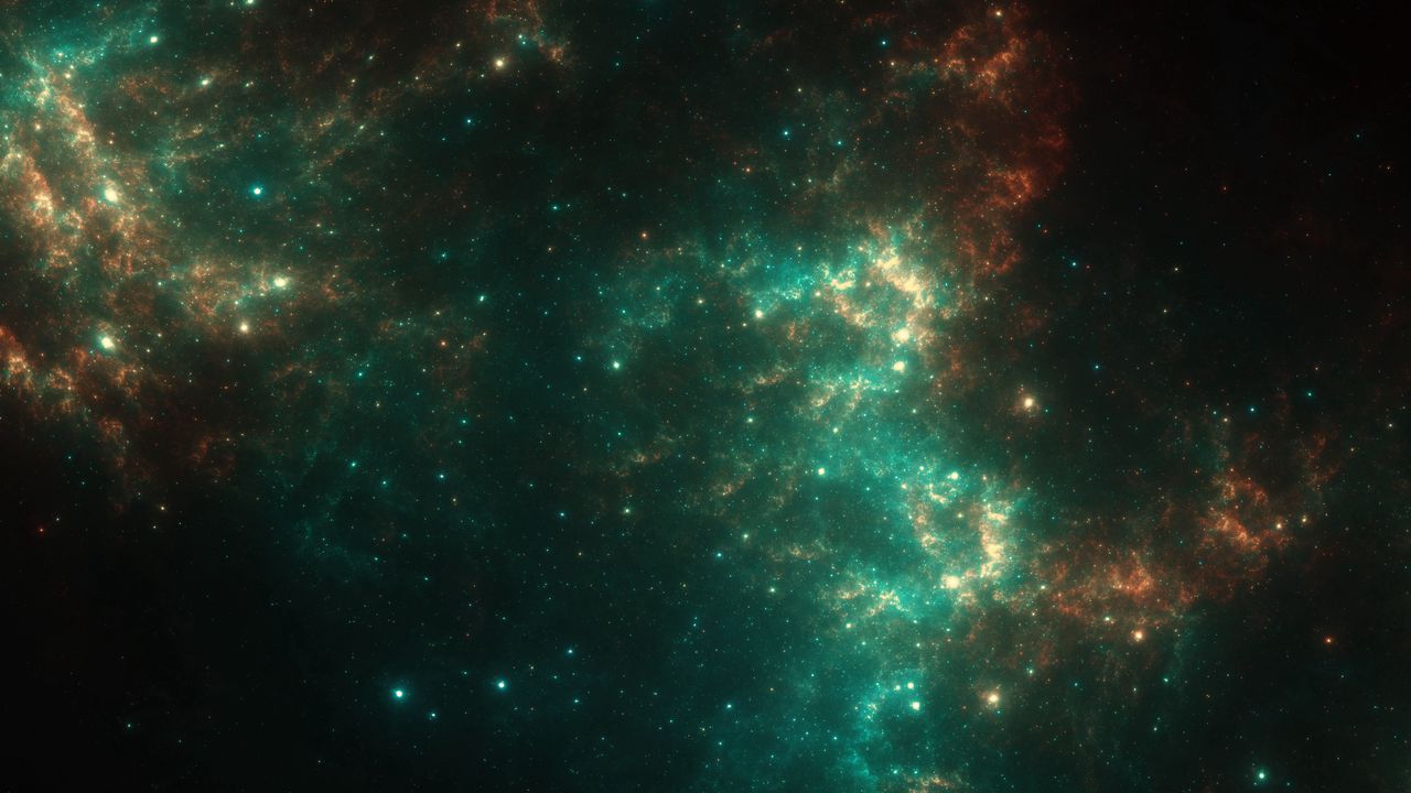 Wallpaper nebula, stars, glow, galaxy, space