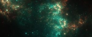 Preview wallpaper nebula, stars, glow, galaxy, space