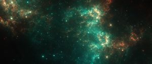 Preview wallpaper nebula, stars, glow, galaxy, space