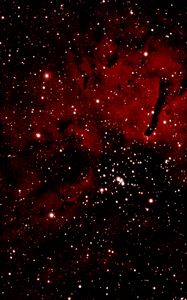 Preview wallpaper nebula, stars, glow, space, red