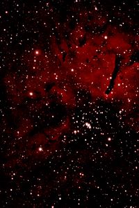 Preview wallpaper nebula, stars, glow, space, red