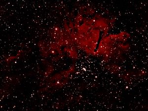 Preview wallpaper nebula, stars, glow, space, red