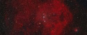 Preview wallpaper nebula, stars, glow, glare, space, red
