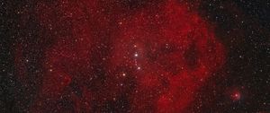 Preview wallpaper nebula, stars, glow, glare, space, red