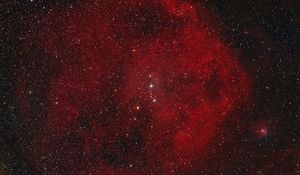 Preview wallpaper nebula, stars, glow, glare, space, red