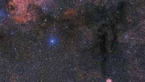 Preview wallpaper nebula, stars, glow, starry sky, space