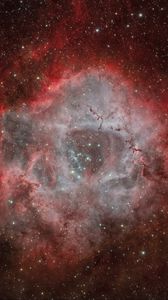 Preview wallpaper nebula, stars, lights, red, space