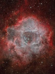 Preview wallpaper nebula, stars, lights, red, space