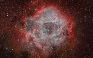 Preview wallpaper nebula, stars, lights, red, space