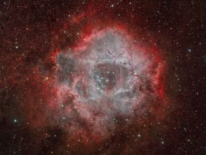 Preview wallpaper nebula, stars, lights, red, space