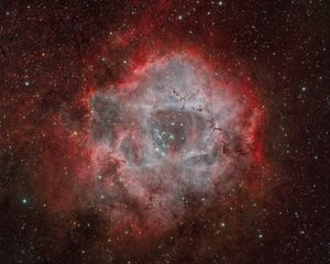 Preview wallpaper nebula, stars, lights, red, space