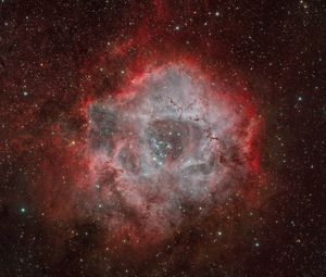 Preview wallpaper nebula, stars, lights, red, space